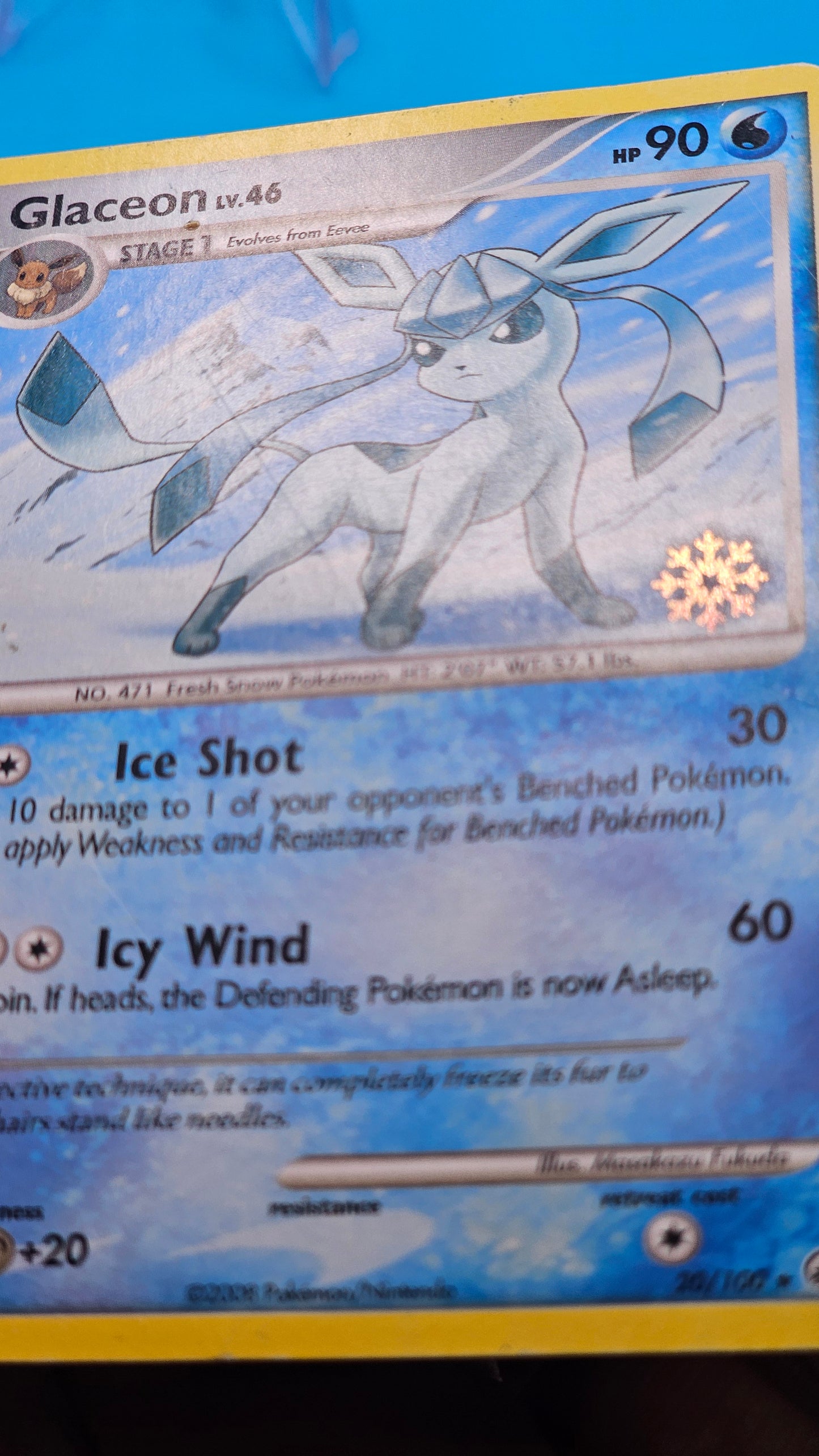 GLACEON RARE SNOWFLAKE STAMP