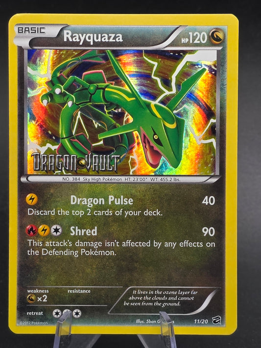 Rayquaza Pokemon Card 11/20 Stamped Dragon Vault Holo