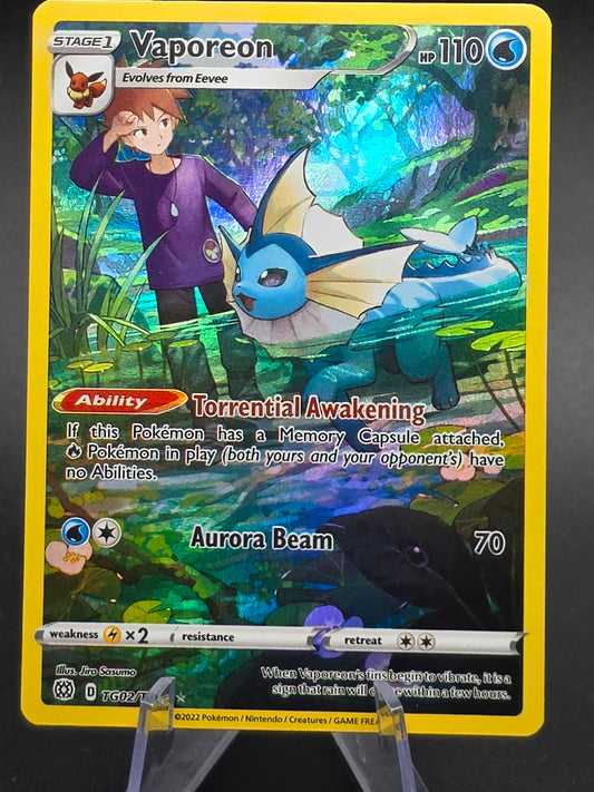 Vaporeon TG02/TG30 Swsh09: Brilliant Stars Trainer Gallery Holo