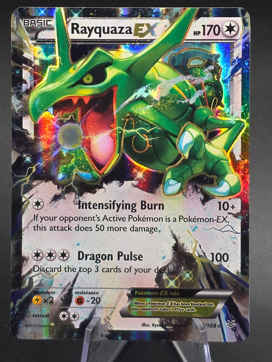 Rayquaza EX Ultra Rare Holo #75 Pokemon Roaring Skies MP
