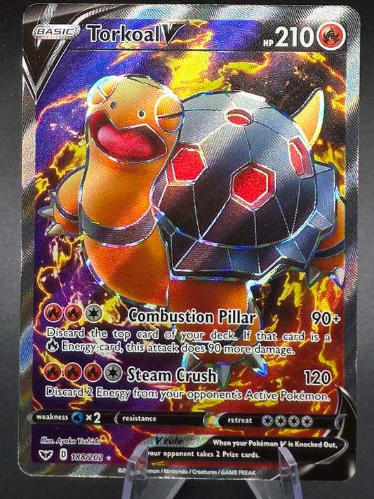 Torkoal V (Full Art) Ultra Rare SWSH01: Sword & Shield Base Set 188/202 NM