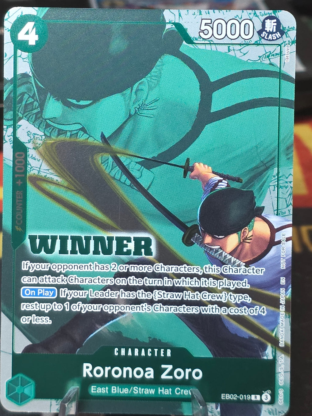 Roronoa Zoro EB02-019 Foil Winner Pack 2025 Vol. 3 One Piece Card