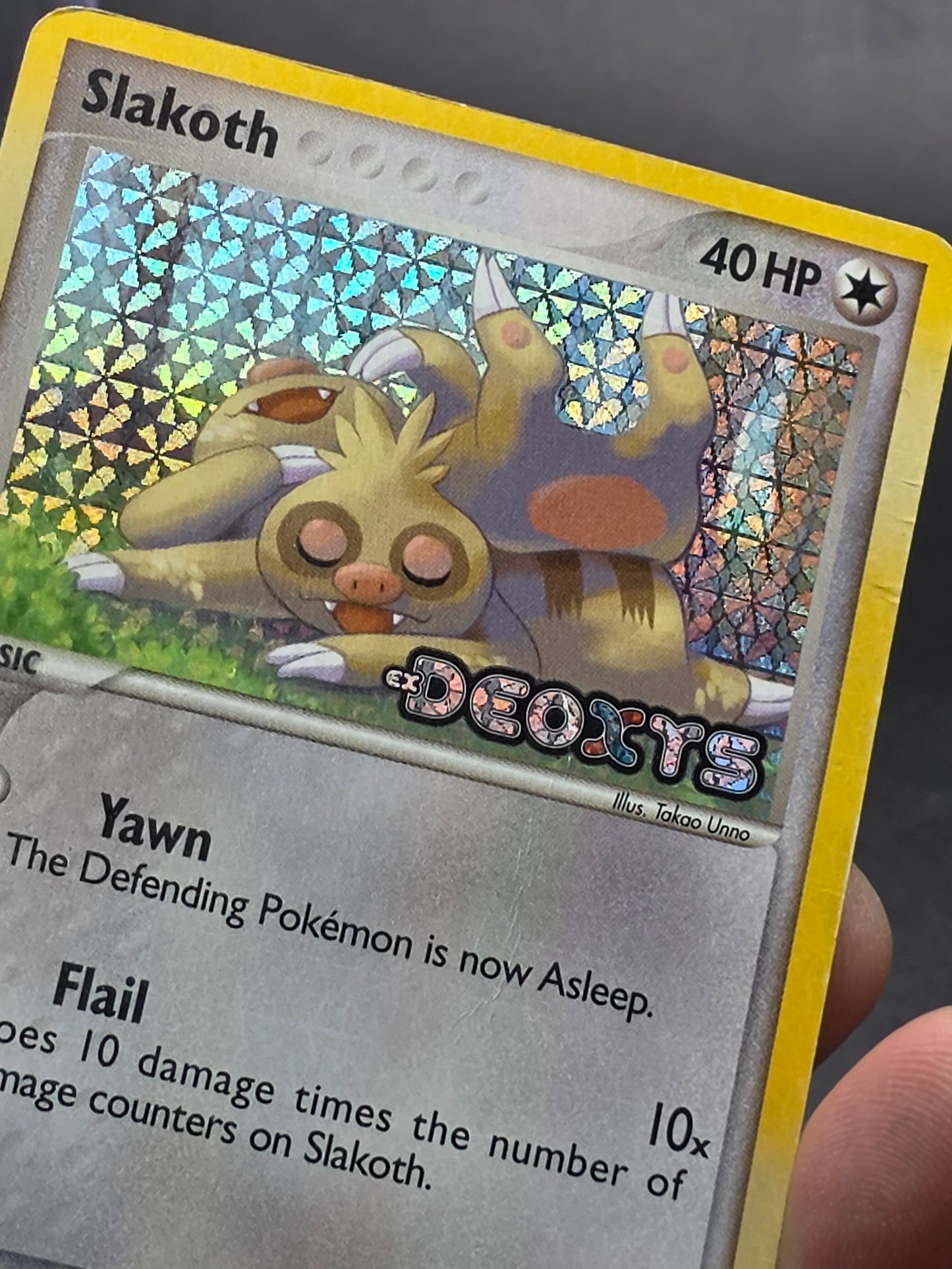 Slakoth 73/107 Pokemon TCG EX Deoxys Reverse Holo Stamped MP