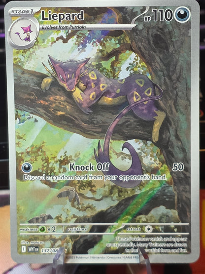 Liepard 137/086 Holo Illustration Rare 2025 White Flare Pokemon Near Mint