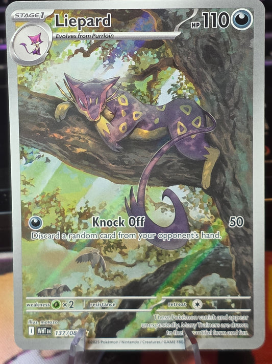 Liepard 137/086 Holo Illustration Rare 2025 White Flare Pokemon Near Mint