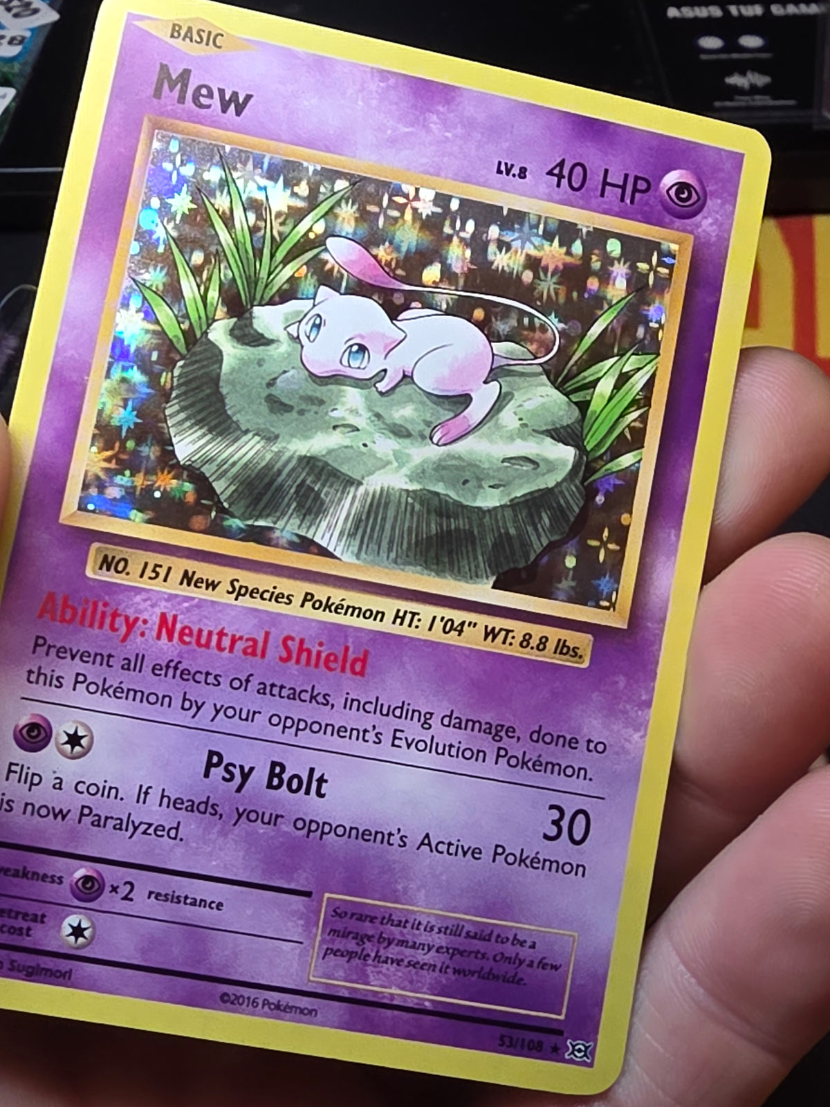 Mew 53/108 Holo Rare Evolutions Pokemon Holo