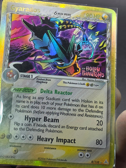 Gyarados Delta Species 8/110 Holon Phantoms Reverse Holo Stamped MP 8/110