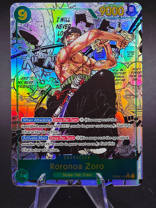 2024 One Piece OP06 EN Manga Alternate Art #118 Roronoa Zoro