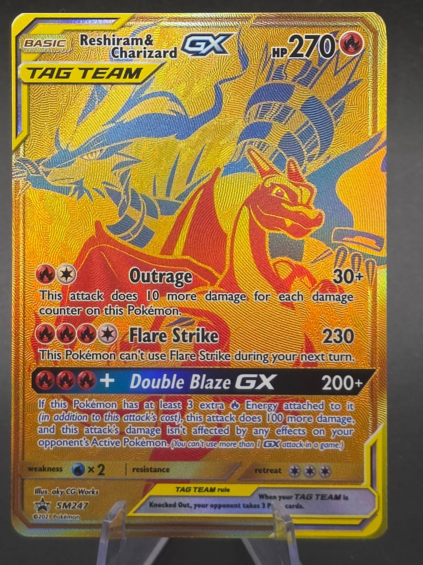 Reshiram & Charizard GX Holo Promo SM Promos SM247 NM