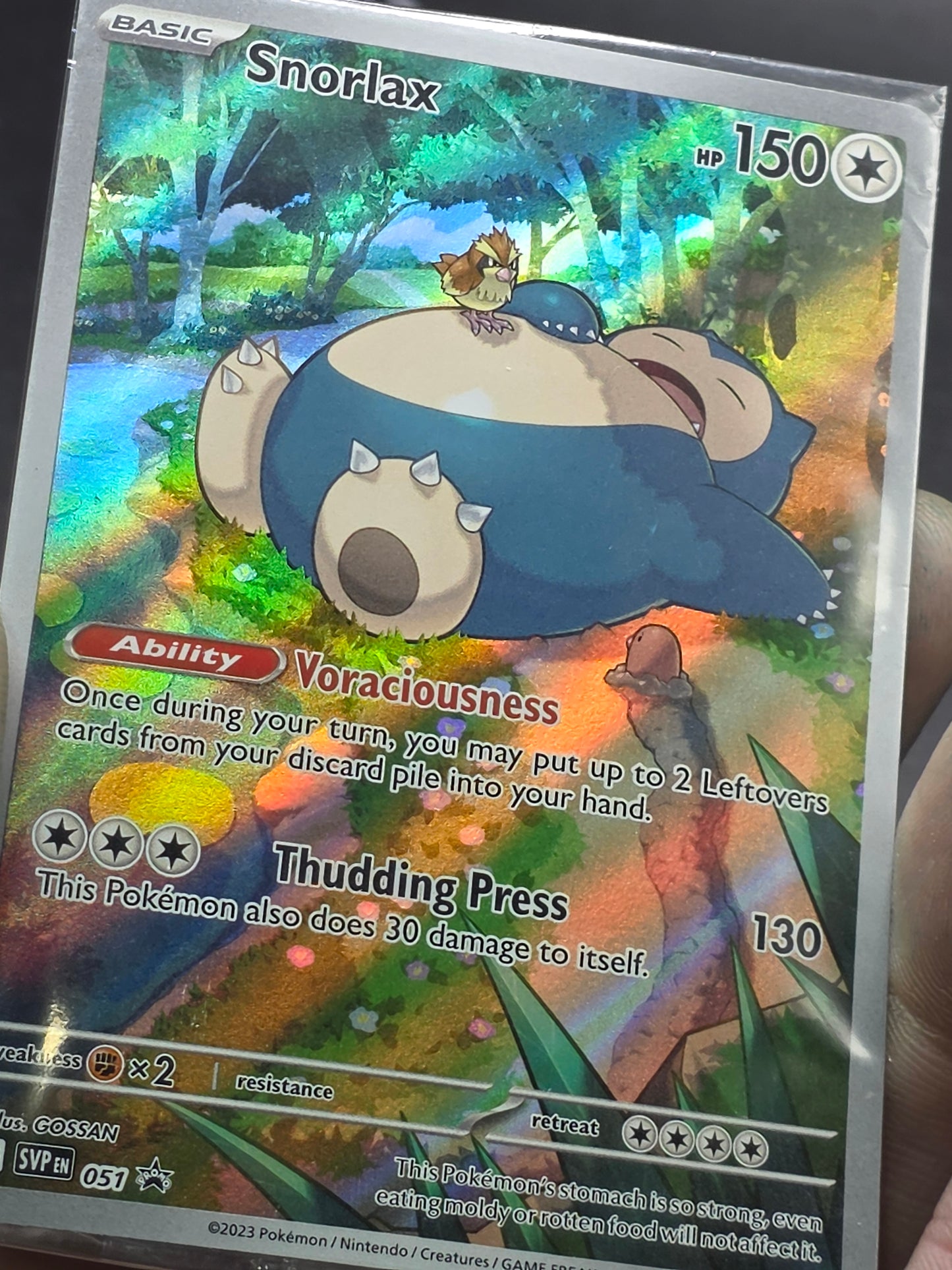 Snorlax 051 Sv: Scarlet & Violet 151 Black Star Promo Holo Sealed