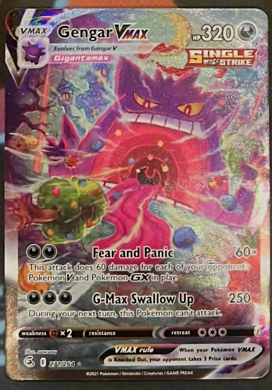 Pokemon Fusion Strike Gengar VMAX 271/264 Alt Art Secret Rare Alternate Art 271/264 NM/M