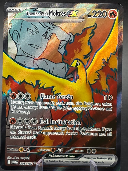 Team Rocket's Moltres ex 208/182 Destined Rivals Ultra Rare
