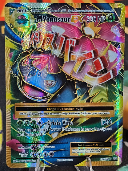 M Venusaur EX Holo Rare Mega Full Art 100/108 XY Evolutions