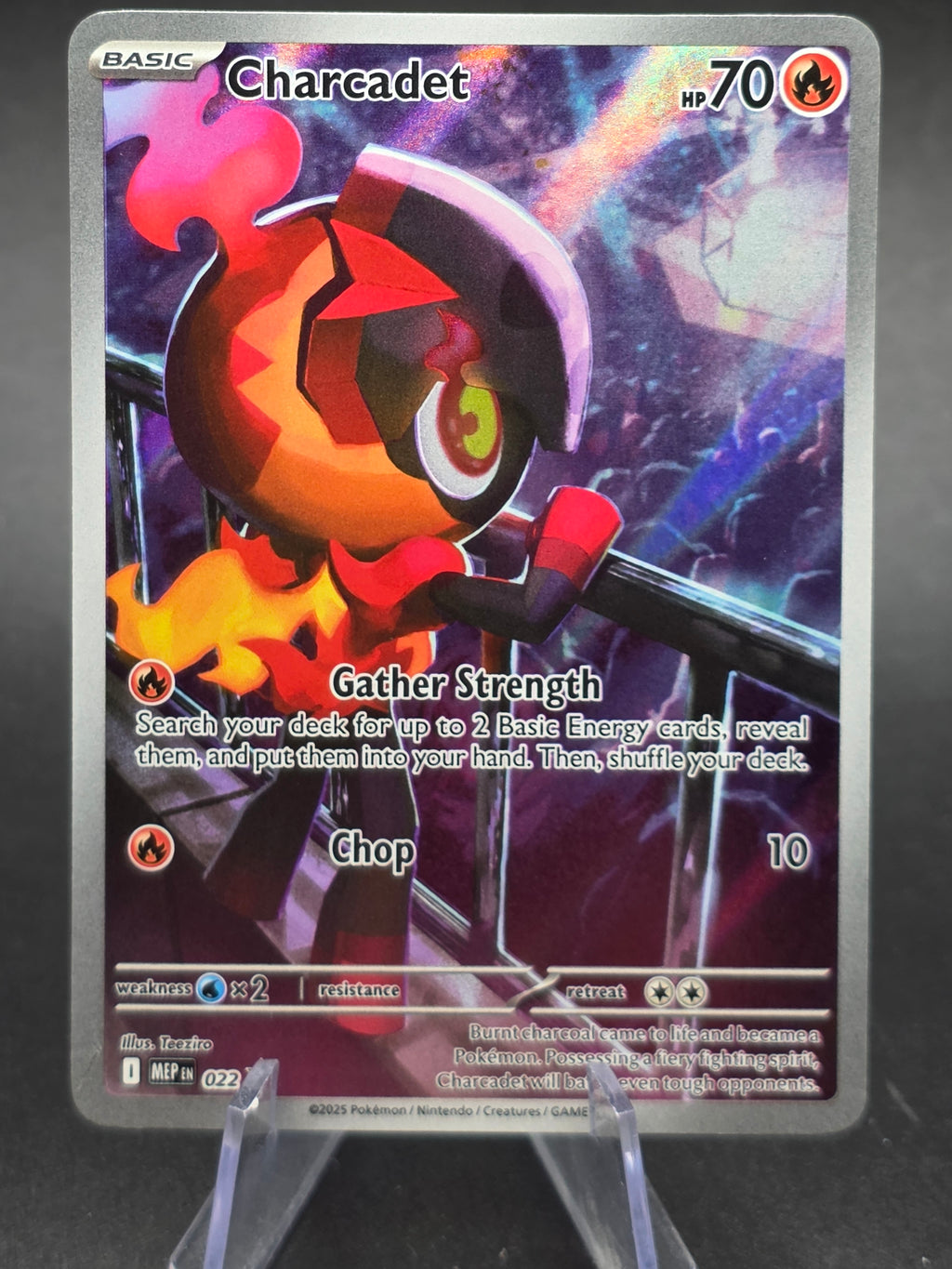 Charcadet 022 Promo Holo ME02: Phantasmal Flames Pokémon Card