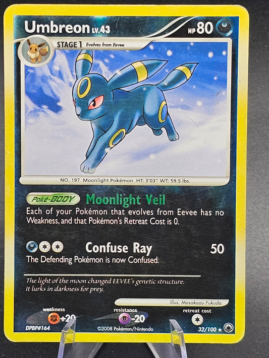 Umbreon Reverse Holo Rare Majestic Dawn 32/100 Pokemon Card - LP