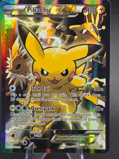 Pikachu EX Black Star Promo Card XY124 Full-Art Holo 2016 MP