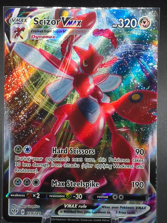 Scizor VMAX 119/189 Swsh03: Darkness Ablaze Holo NM