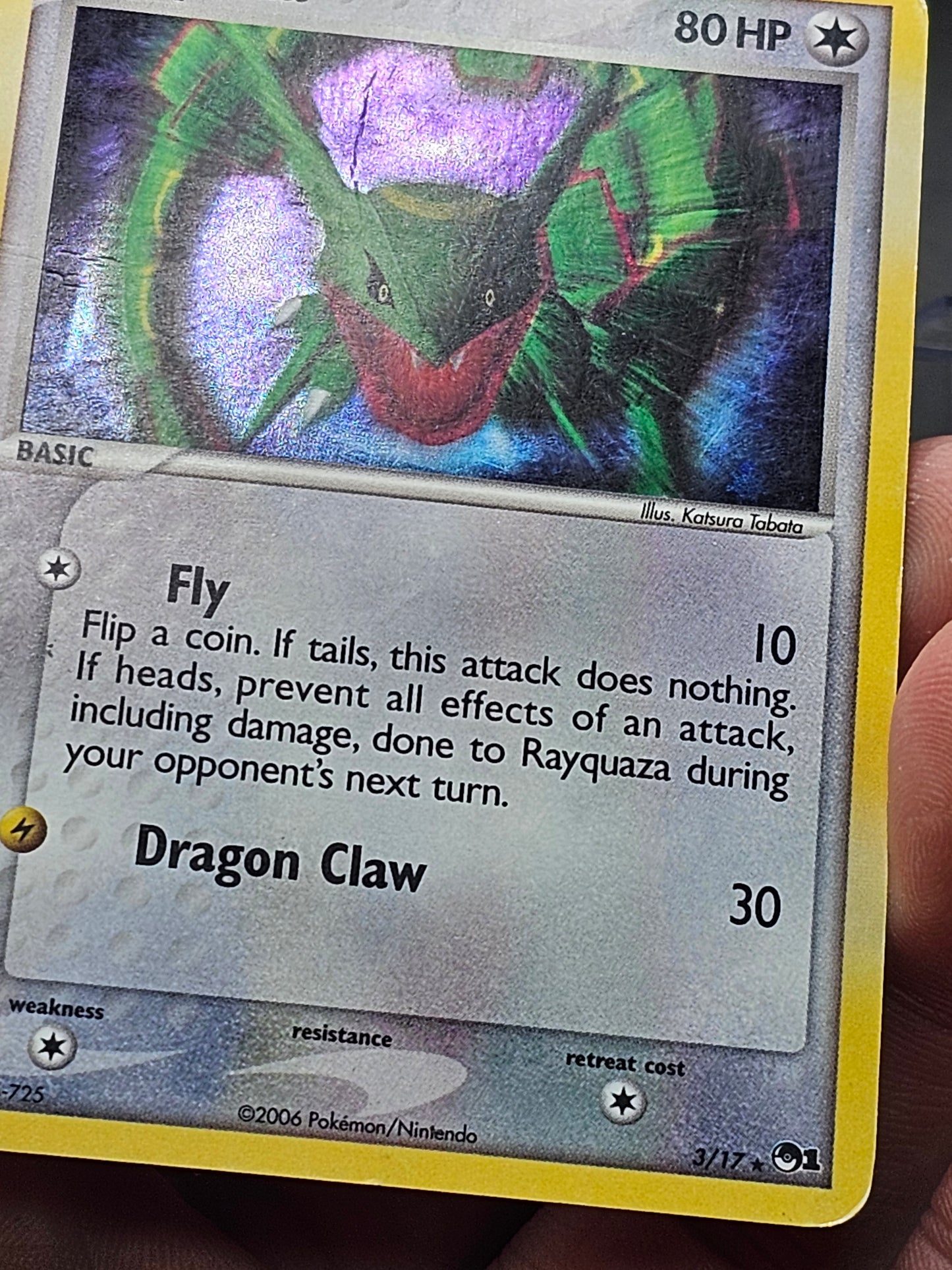 Pokemon - Rayquaza - Holo Rare - 3/17 - Pop Series 1 - (MP)