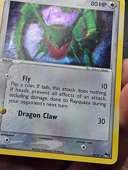 Pokemon - Rayquaza - Holo Rare - 3/17 - Pop Series 1 - (MP)