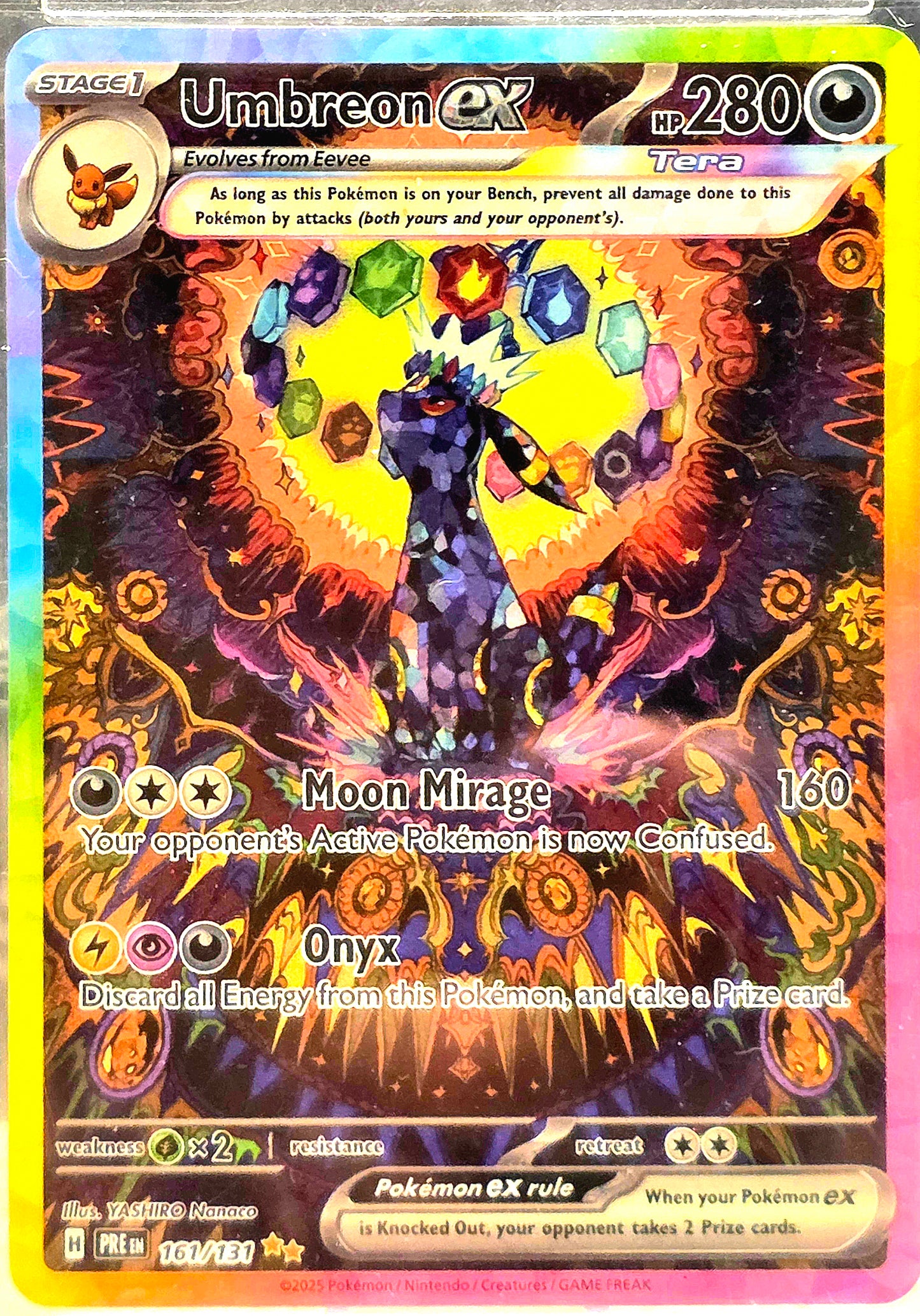 UMBREON EX 2025 POKEMON PRISMATIC SPECIAL ILLUSTRATION RARE 161/131