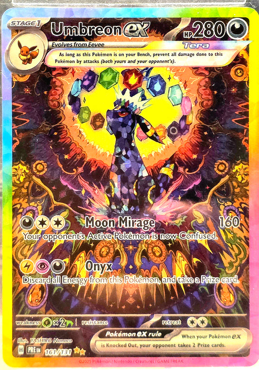 UMBREON EX 2025 POKEMON PRISMATIC SPECIAL ILLUSTRATION RARE 161/131