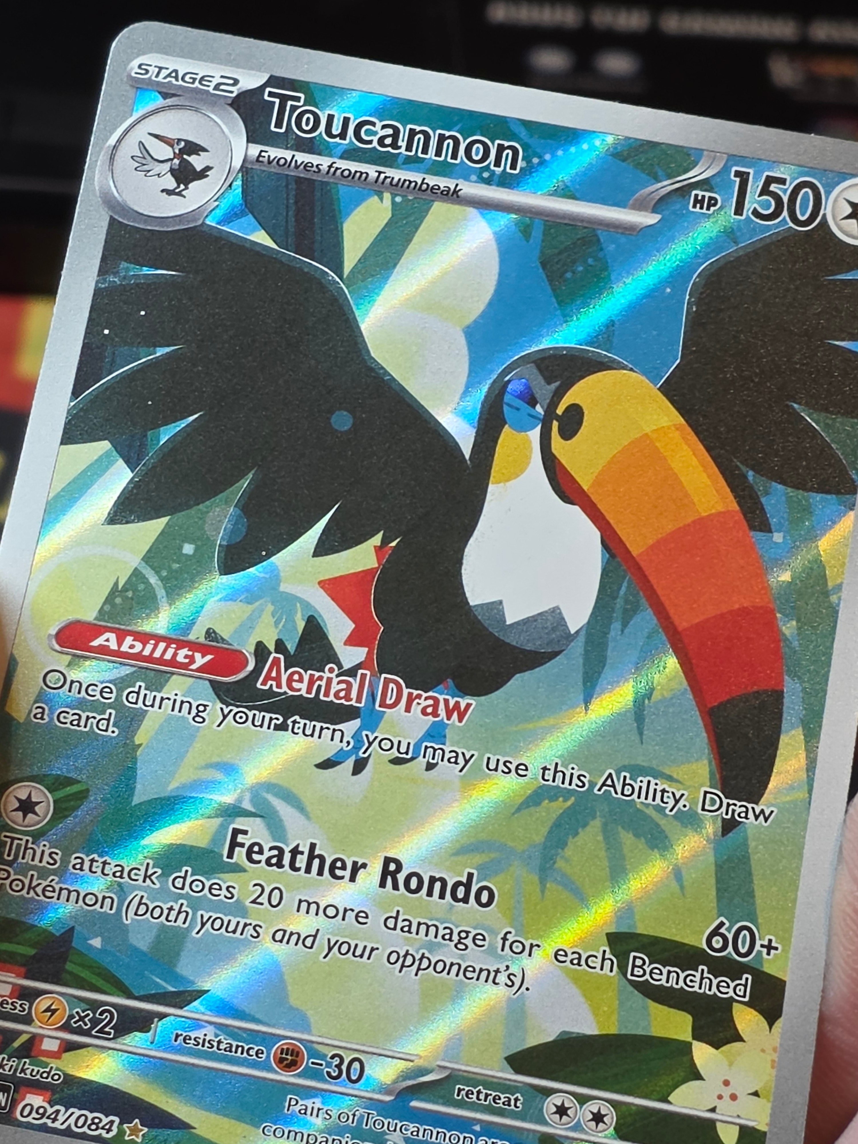 Toucannon 94/84 Pitch Black Holo Illustration Rare Full Art 2026 NM
