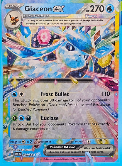 Glaceon ex - Double Rare - Prismatic Evolutions 026/131 - MINT - Pokemon