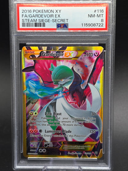 Gardevoir EX #116 XY Steam Siege Pokemon TCG Card PSA 8