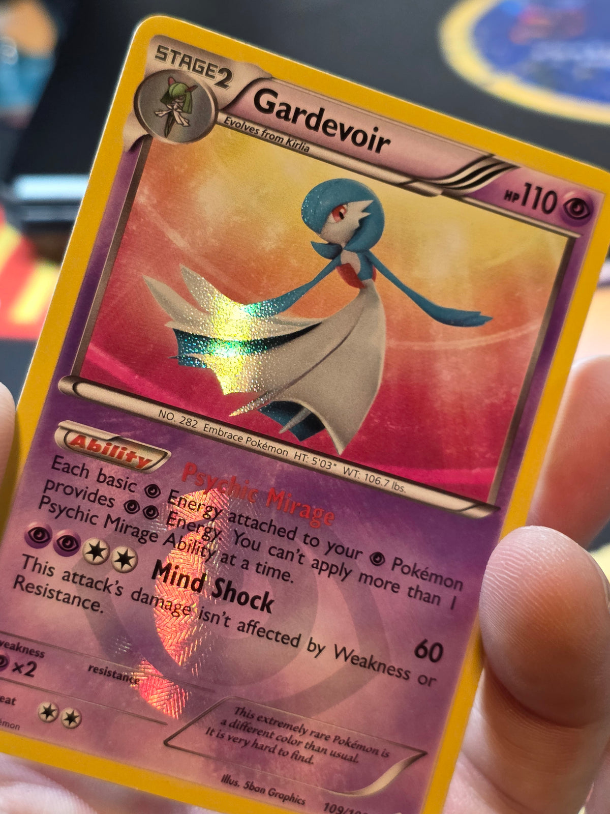 GARDEVOIR 109/108 Secret Rare Ultra Dark Explorers Textured 2012 NM