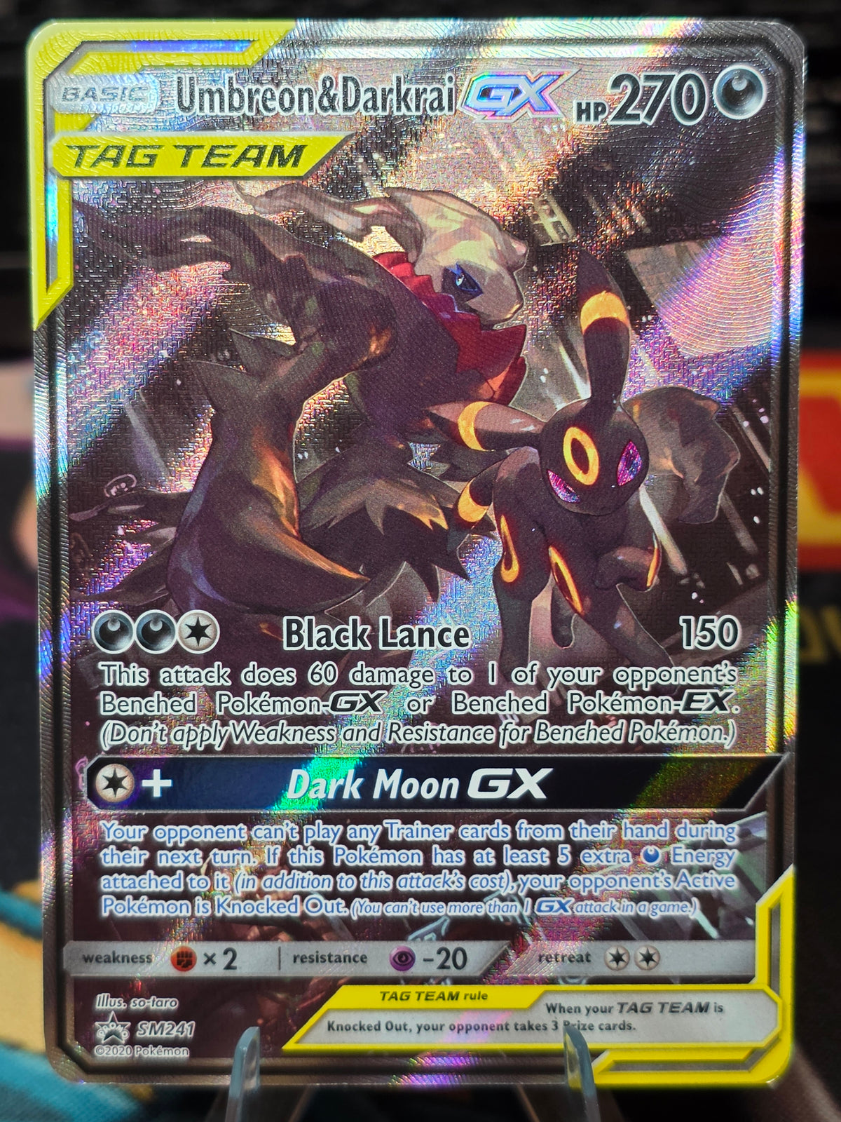 Umbreon & Darkrai GX TAG TEAM Promo Holo SM241 Pokemon TCG