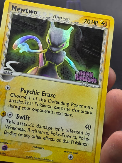 Mewtwo 24/110 Delta Species EX Holon Phantoms Holo Pokemon Stamped