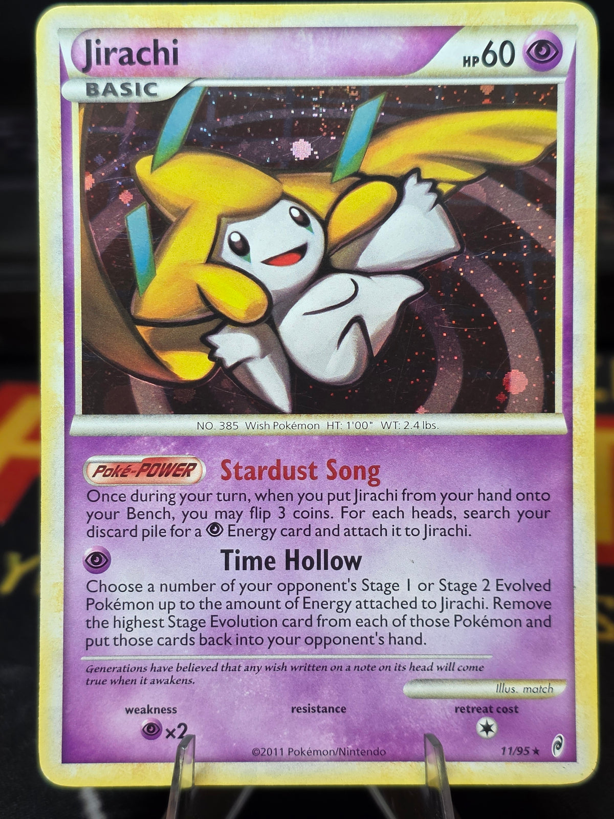 Jirachi 11/95 Holo Rare LP - Pokemon Call of Legends HGSS Era 2011