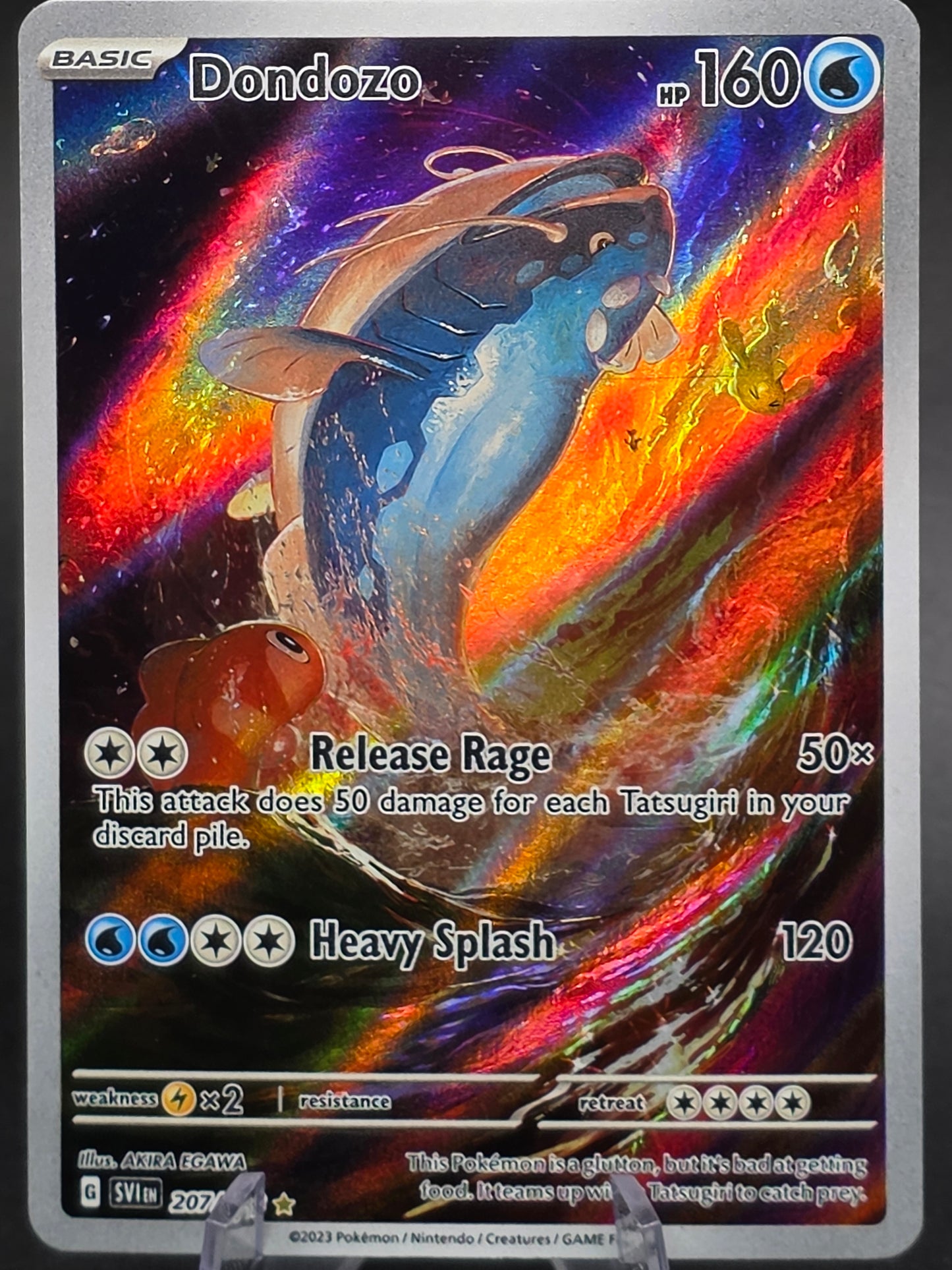 Pokemon TCG Scarlet & Violet Dondozo Illustration Rare Holo Card 207/198 NM