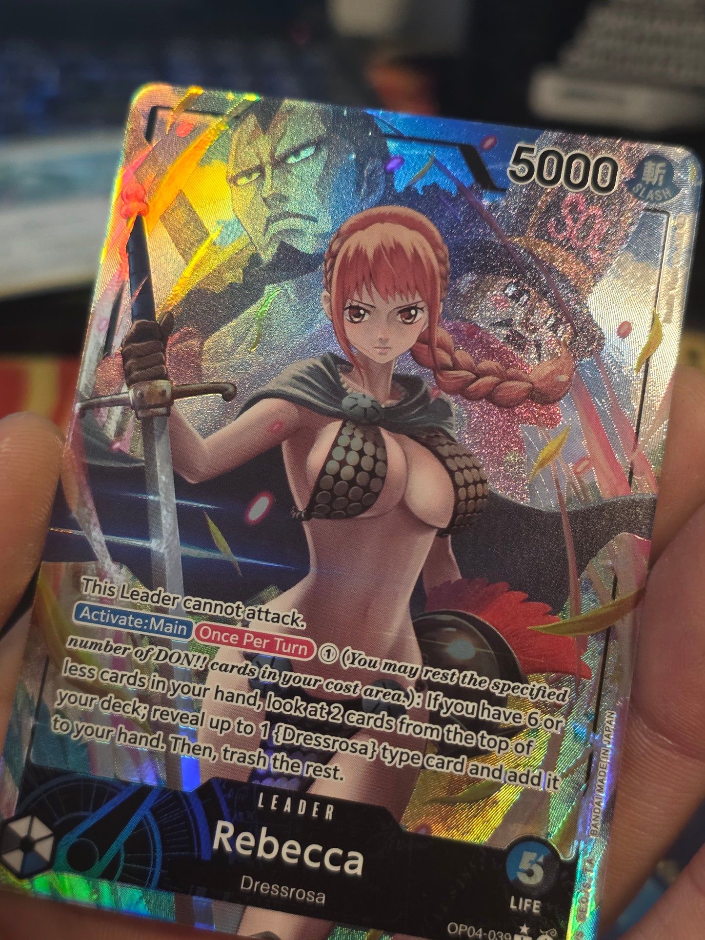 Rebecca OP04-039 Leader ALT ART English One Piece Card Kingdoms Of Intrigue
