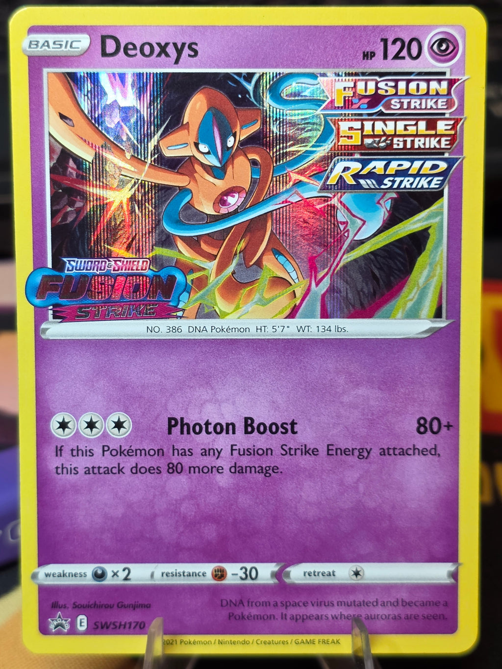 Deoxys (Prerelease) SWSH170 Fusion Strike Black Star Promo