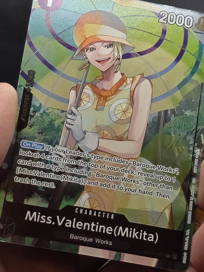 Miss.Valentine(Mikita) (Dash Pack) OP14-087 The Azure Sea's Seven Foil