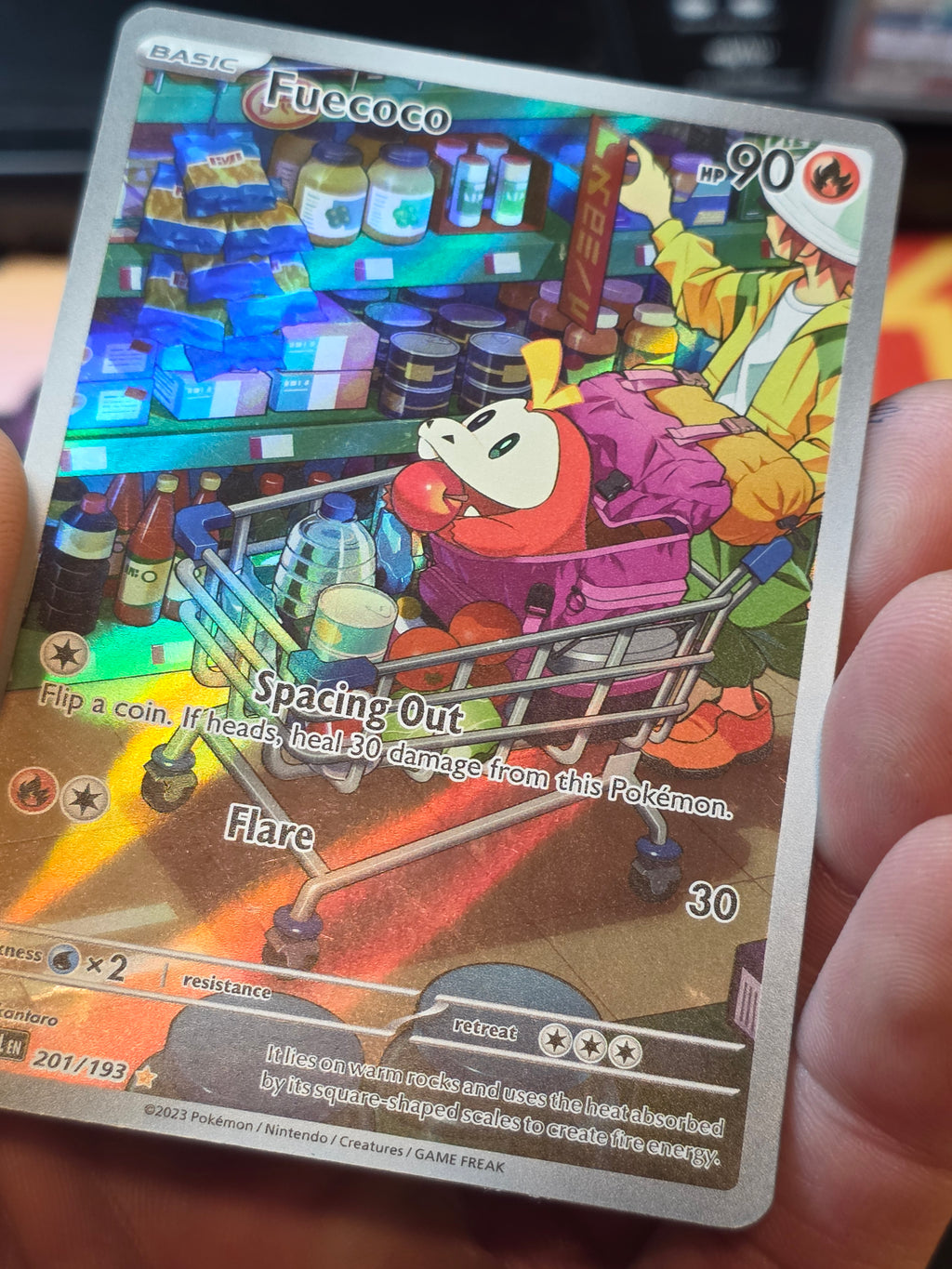 Fuecoco Paldea Evolved Illustration Rare 201/193