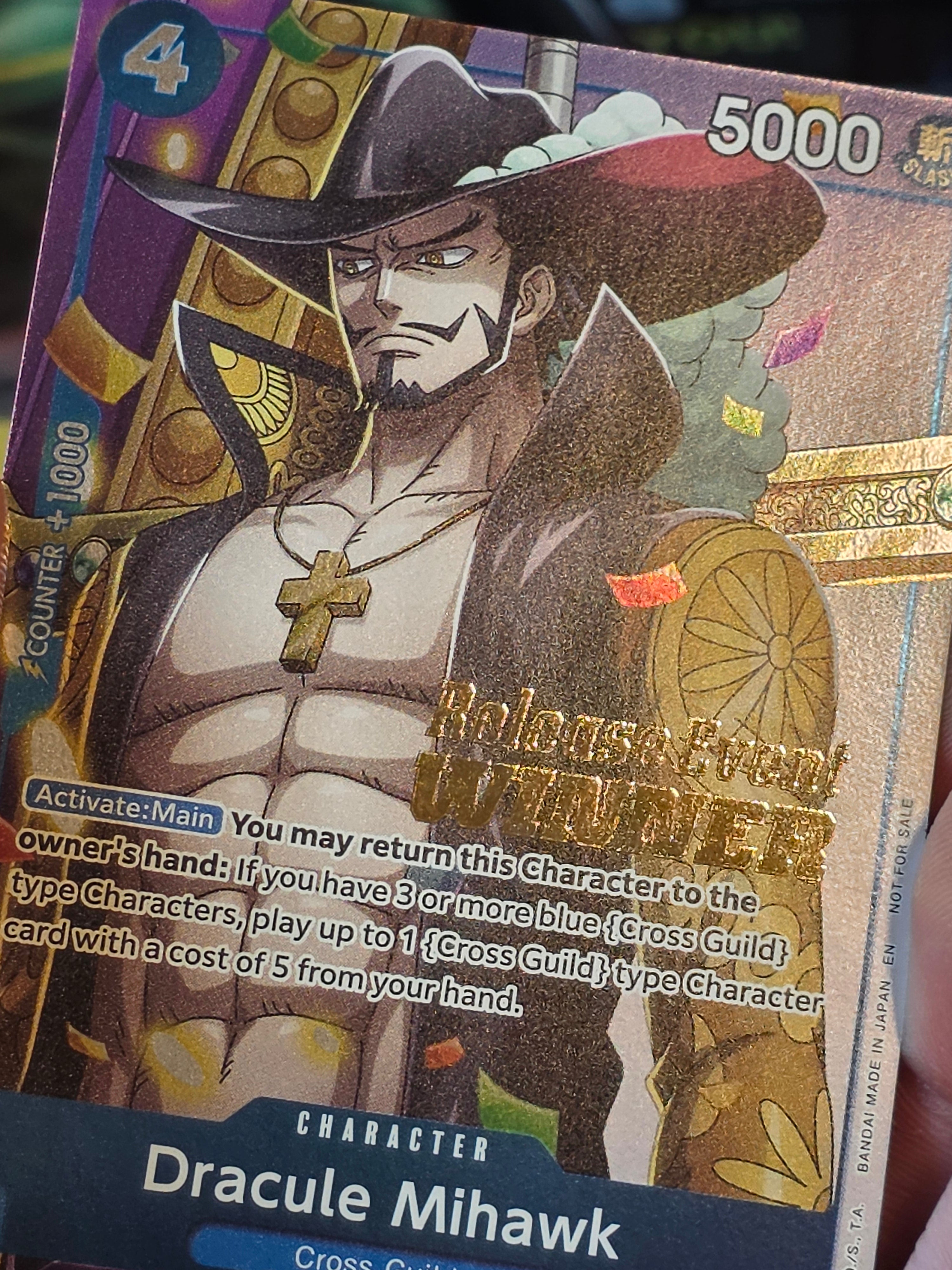 Dracule Mihawk (OP11 Release Event Winner) Foil PR One Piece Promotion Cards