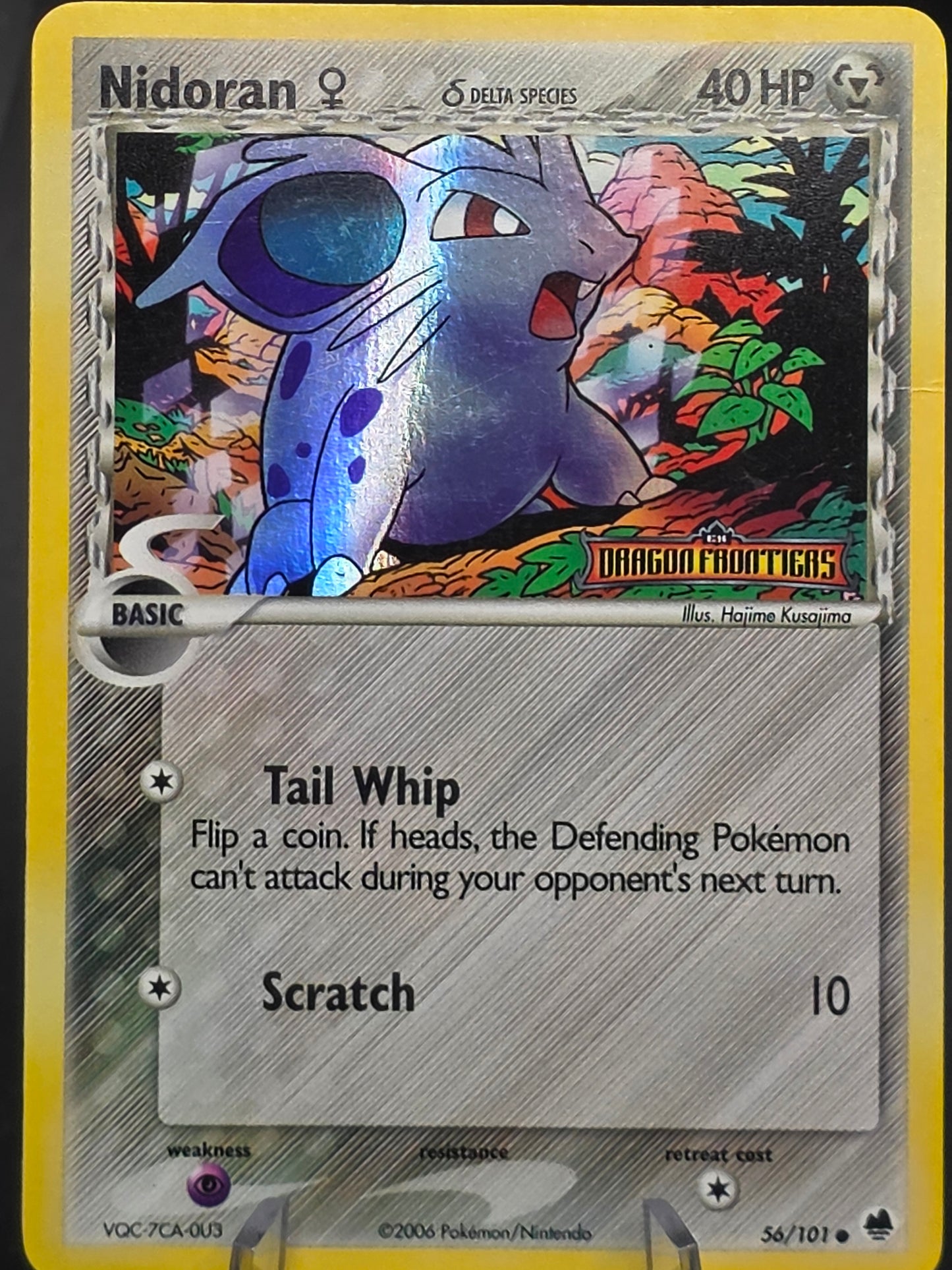 Pokemon Card - Nidoran F Dragon Frontiers 56/101 Reverse Holo Stamped NM