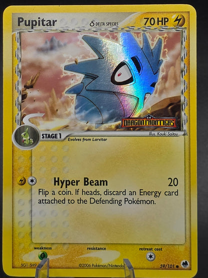 Pupitar EX Dragon Frontiers 58/101 Reverse Holo Common LP