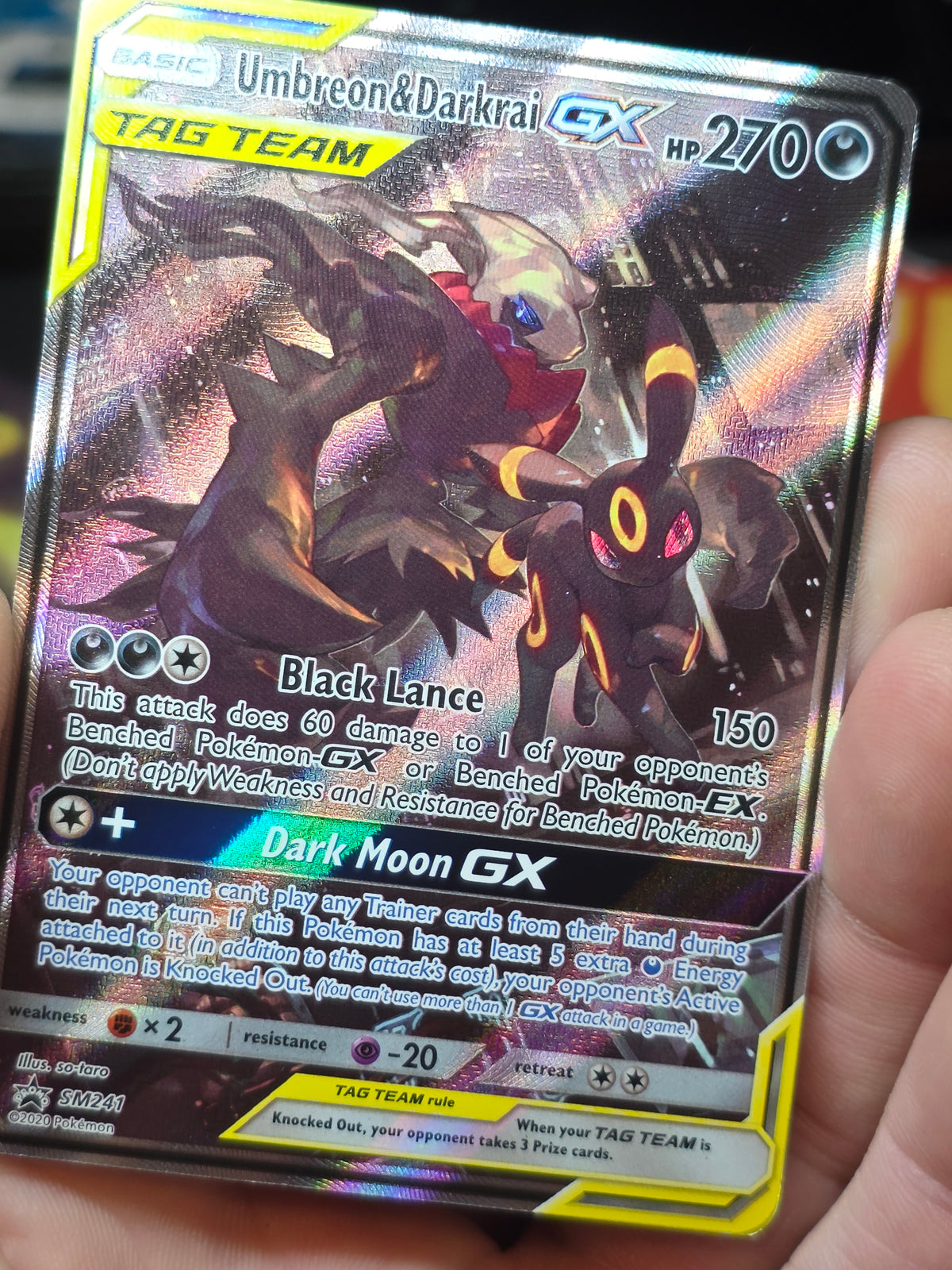 Umbreon & Darkrai GX TAG TEAM Promo Holo SM241 Pokemon TCG