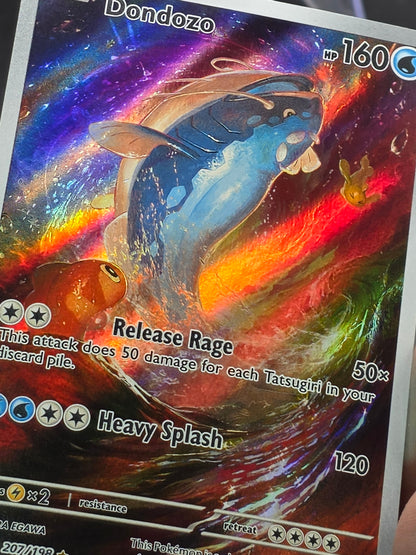 Pokemon TCG Scarlet & Violet Dondozo Illustration Rare Holo Card 207/198 NM