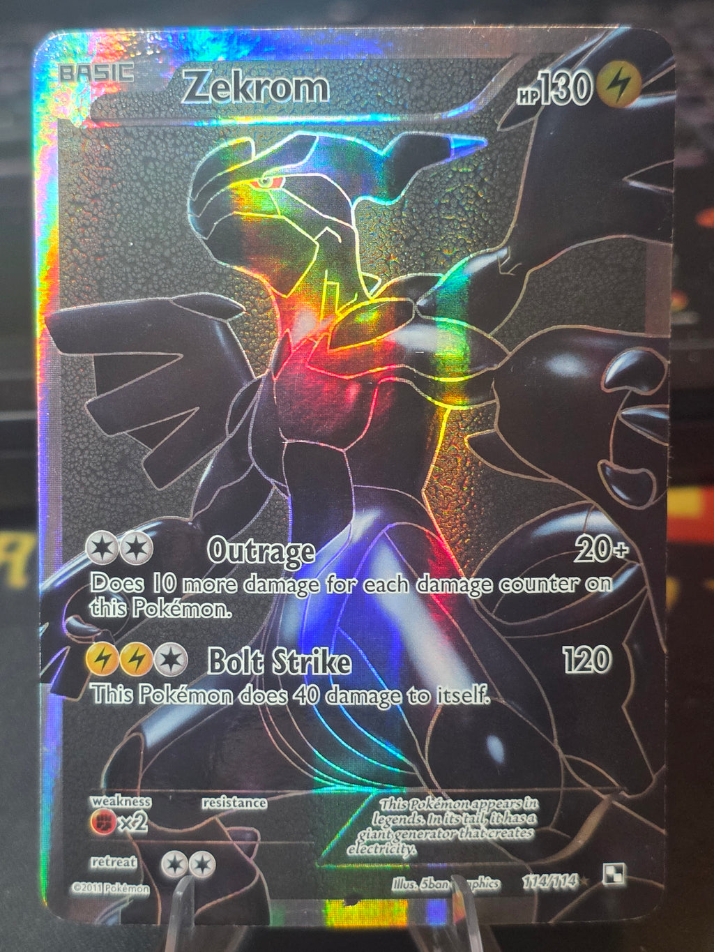 Zekrom (114 Full Art) 114/114 Black & White Holo