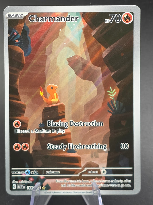 Charmander 168/165 Illustration Rare Pokemon Scarlet & Violet 151 English NM 168/165