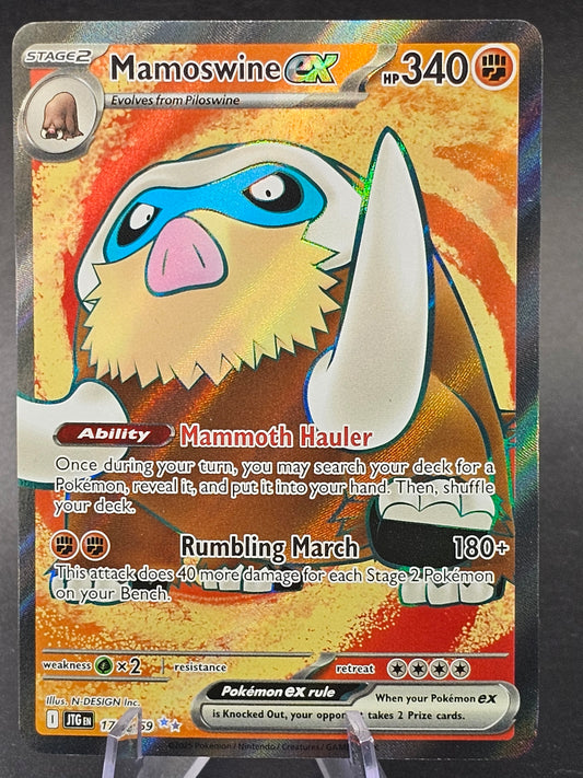 Pokemon 2025 Full Art Mamoswine ex 174/159 S&V Journey Together JTG