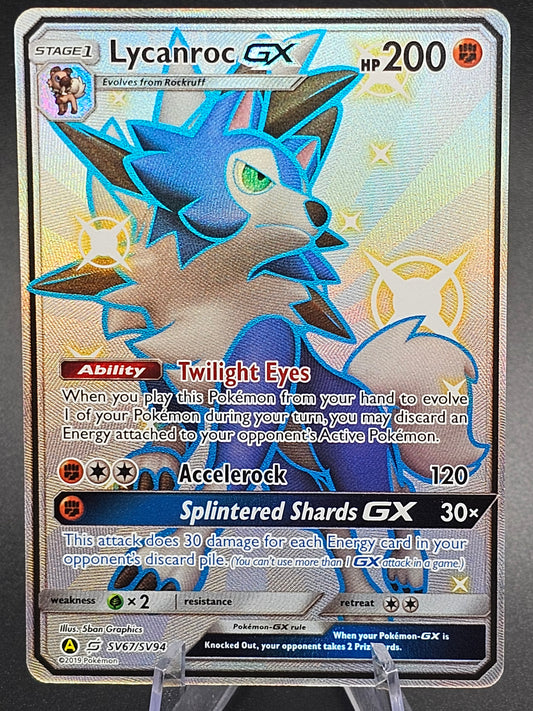 Pokemon TCG Lycanroc GX SV67/SV94 Hidden Fates (Shiny Vault) Holo NM SV67/SV94