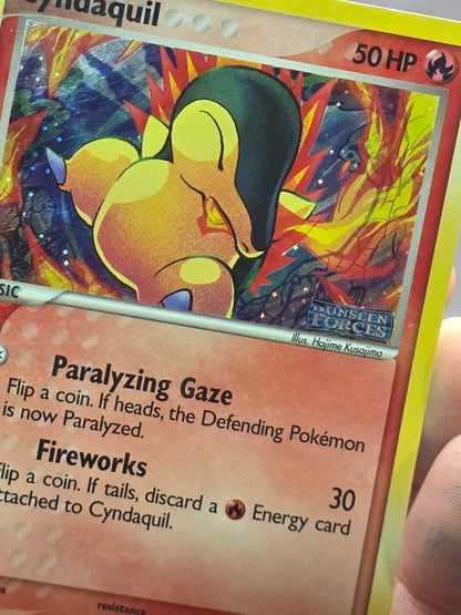 Cyndaquil 54/115 Unseen Forces Stamped Holo Pokemon