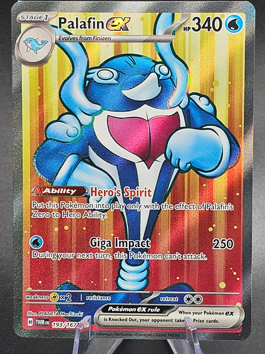 Palafin EX 193/167 Twilight Masquerade Full Art Ultra Rare Pokemon Card NM 040/167