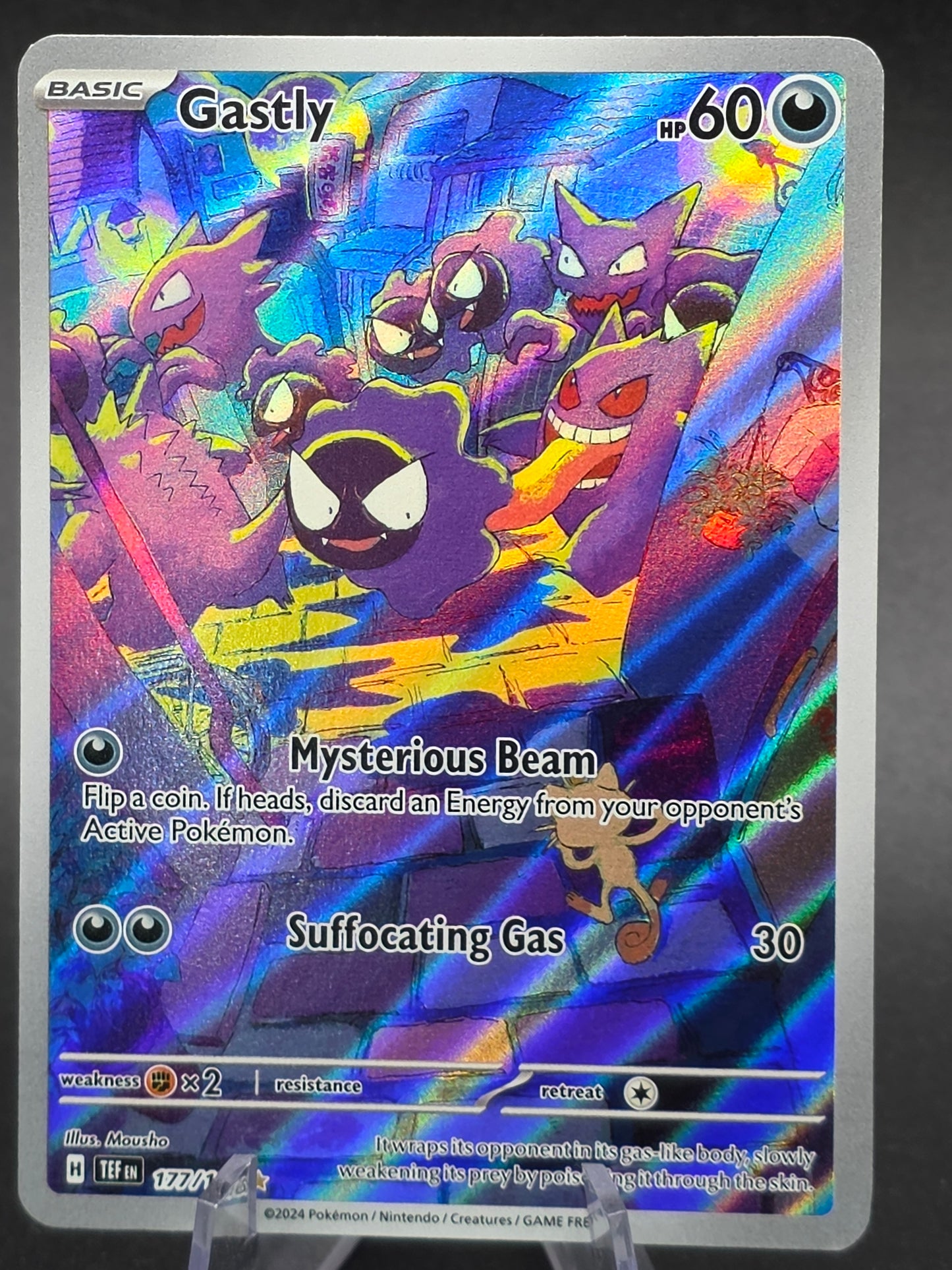 Pokémon TCG Gastly Illustration Rare 177/162 Mint Condition Sv05 Temporal Forces 177/162