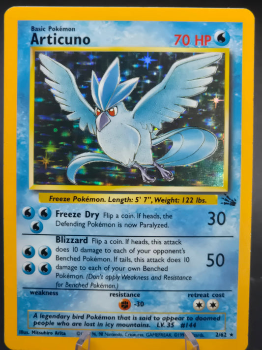 Articuno 2/62 - Fossil Holo - Vintage Pokemon TCG WOTC NM